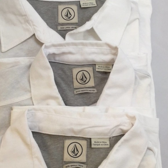NWT Volcom Men's White Polo shirt | Small | - Picture 2 of 8